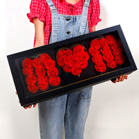 Boîte Cadeau Rectangulaire en Papier pour Bouquets - Boîte Cadeau pour Fleurs 'Je t'aime' - Vente en Gros