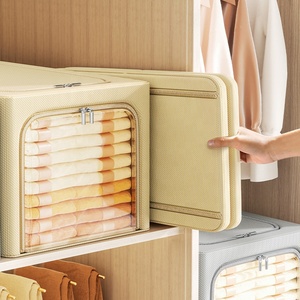 Caja de almacenamiento contenedores familia multiusos armario plegable ropa apilable organizador cajones armario caja de ropa cesta de la colada - Product Image 3