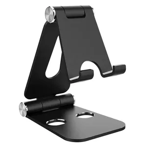 Desktop Cell Phone Holder Foldable Adjustable Mobile Phone Stands Tablet Holder Universal Aluminium Stand