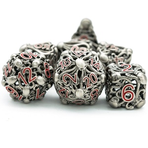 Para Udixi RPG Polyhedral Dungeons and Dragons Octopus Hollow Metal <span class=keywords><strong>Dice</strong></span> <span class=keywords><strong>Set</strong></span> Durable y Unique Packed in a Metal Box - Product Image 3