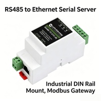 Serveur série sur rail DIN, passerelle Modbus RTU vers TCP, convertisseur Ethernet industriel DC 9-24V RJ45 RS232 RS485 pour IoT