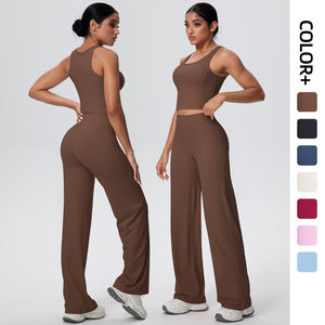 Hochwertiges <span class=keywords><strong>2</strong></span>-teiliges Fitness-Outfit für Damen Yoga-Bekleidung Set Hochelastisches Lauf- und Sport-Gym-Fitness-Set - Product Image 1