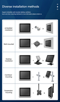 Moniteur tactile de la publicité industrielle Multitouch TFT LCD IP65 étanche moniteur à écran tactile intégré panneau pc industriel