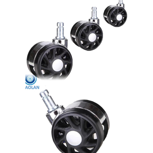 2.5 Inch 60mm Durable Office Chair Caster <b>Wheels</b> 11*22mm 10*22mm Stem Furniture Replacement Spare Parts - Product Image 3