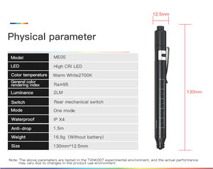 Tank007 ME05 Antorcha Médica Doctor Penlight Oftálmico Led Enfermería Flash Luz Diagnóstico Grabado Linterna Enfermera Pluma Luz - Product Image 5
