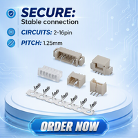 Connecteur de carte à angle droit DIP à une rangée KR1250 de haute qualité, pas de 1,25 mm, équivalent Molex PicoBlade, vente en gros en vrac