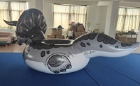 Nouveau design BeiLe, tube géant gonflable en PVC souple avec sifflet, Triceratops, en vente