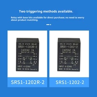 SENNDIK Dua Relay Solid State Normal Terbuka SRS1-1202R-2 Set Kontrol DC 90-240VAC 2A Pemasangan di Rel Tujuan Umum
