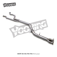 Tuning Single 3.5Inch Mid Pipe En Stock Pour BMW M3/M4 F80/F82 S55 3.0T 2014-2018 Tuyau Midpipe En Acier Inoxydable Sans Résonateur