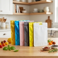 Pochette personnalisée pour aliments avec fermeture éclair, idéale pour l'emballage universel du sucre et les sacs cadeaux
