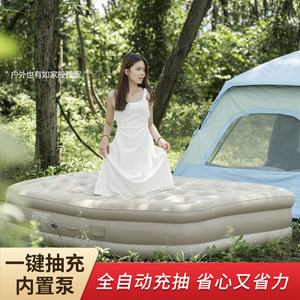 Colchón Inflable Individual para Camping con Bomba Integrada - Aterciopelado, Fácil de Inflar, Cama Inflable Portátil Impermeable - Product Image 5