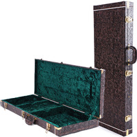 Étui de guitare en cuir rigide noir personnalisé WC35 RM avec doublure en éponge de 15 mm, imperméable et antichoc pour guitare électrique et basse