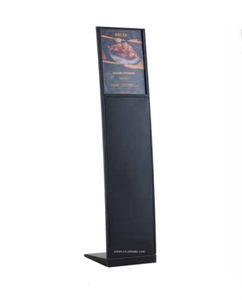 Support de panneau d'affichage publicitaire enduit de poudre d'acier inoxydable pour la taille A4 de lobby d'hôtel - Product Image 3