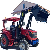 Tracteur agricole à roues 4x4 certifié CE EU, 50HP, 60HP, 70HP, avec chargeur frontal, pour le travail du sol, moteur diesel 4WD, Agricola