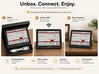 Kylendar Smart E-Ink Calendar Gift Box Set Jam Dunia Berita Cuaca 4 Mode Hadiah Keluarga Dilengkapi Wi-Fi RTS Countdown
