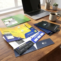 Porte-documents décoratif extensible en carton format A4 pour présentation de documents personnalisés