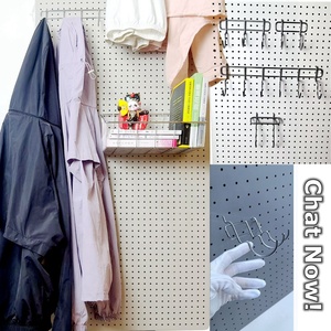 OEM ODM Estante Accesorios Exhibición Gancho Supermercado Tienda Hogar Cosas Cesta colgante Acero Exhibición Pegboard Metal Panel Ganchos - Product Image 1