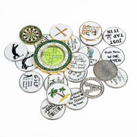 Marqueur de balle de golf en métal émaillé personnalisé en usine, accessoires de golf, marqueur de balle pour chapeau de golf