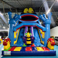 Toboggan gonflable commercial pour enfants en PVC imperméable, idéal pour les fêtes et les événements en extérieur