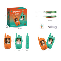 CQZNRC Talkie-walkie vidéo pour enfants 2,4 G avec écran de 2 pouces, Full HD 480P, portée de 300 m, effets visuels et vocaux amusants, jouets pour les enfants de 3 à 12 ans