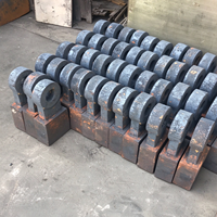 Pièces de rechange personnalisées OEM pour concasseur, tête de marteau composite double métal, tête de marteau pour concasseur à marteaux pour l'exploitation minière