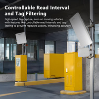 Sistema de control de acceso RFID de seguimiento de vehículos a prueba de agua integrado Lector de tarjetas de seguridad de estacionamiento de automóviles inalámbrico UHF