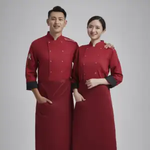 好饮食文化女厨师服装餐厅酒吧厨房烹饪厨师制服女男女通用批发