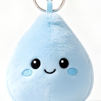 Peluche personnalisée en forme de goutte d'eau, jouet en peluche personnalisé, cadeau pour enfants, porte-clés en peluche en forme de goutte d'eau