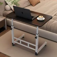 Bureau d'ordinateur moderne en bois réglable en hauteur pour étudiants avec roulettes mobiles et support pour ordinateur portable – Offre spéciale
