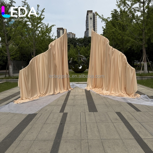LEDA Gran Oferta Par de Soportes Metálicos Curvos para Telón de Fondo, Soporte de Puerta de Metal Blanco, Soporte de Hierro para Telón de Fondo, Decoración de Boda, Cubierta de Tela para Drapeado - Product Image 2