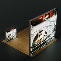 Support d'affichage mural léger et pliable de 3 m avec cadre en aluminium, modulaire, portable et double face pour exposition