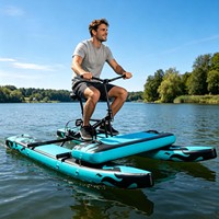 Bateau gonflable populaire pour sports nautiques en plein air, hydrofoil, planche de surf, avec logo personnalisé, PVC bleu