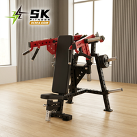 Machine à presser les épaules assise SK-K33 à charge libre, équipement de gym commercial, cadre en acier robuste avec barres de charge pour salle de sport