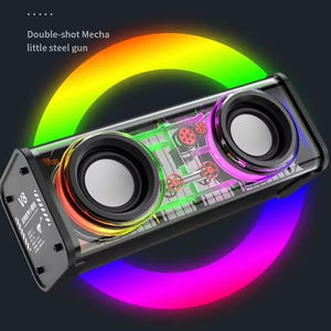 2024 gran oferta V8 transparente Mecha altavoz TWS colorido LED Subwoofer altavoz inalámbrico para exteriores - Product Image 3