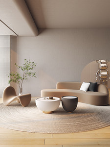 Sofá Curvo de Madera, Estilo Moderno y Simple, para Apartamentos Pequeños, Creativo, Color Marrón, para Tiendas de <span class=keywords><strong>Ropa</strong></span>, Salones de Belleza, Oficinas, Hoteles, Áreas de Descanso - Product Image 2