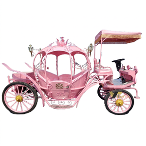 Fabricant de calèches impériales blanches à chevaux / Calèche électrique sans chevaux pour les excursions de Noël - Product Image 1
