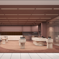 Vitrine d'intérieur personnalisable pour cosmétiques, parfums, soins de la peau, pharmacie – Idées de design intérieur pour comptoir de présentation
