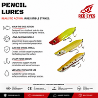 Échantillon Gratuit Leurre Flottant Pencil Popper Topwater pour la pêche au Lancer Longue Distance, pour la pêche à la ligne 'Walk the Dog', en gros, pour Topmouth Culter, Yellowcheek, Carpe, Bar.