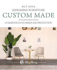 Ensemble table et chaises de salle à manger de style européen moderne avec revêtement en cuir PU imperméable pour hôtel, café, bar, maison, bar et appartement - Product Image 6