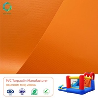 Material Inflable de Vinilo, Tela para Castillo Inflable, Tela de Poliéster Semirrevestida de PVC para Brincolines Infantiles