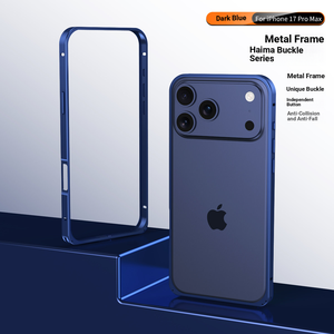 Étui en acier inoxydable pour iPhone 16/15/14/13 Pro Max, design Look Armor, cadre en aluminium, boucle hippocampe, dissipation de la chaleur, objectif - Product Image 3