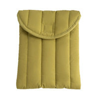 Sac pour ordinateur portable de 13 pouces, grand espace, moderne, en coton, matelassé, léger, avec pochette pour tablette, bandoulière, unisexe