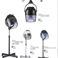 Sèche-cheveux professionnel de salon, type casque, en plastique, moderne, électrique, commercial, avec support, équipement
