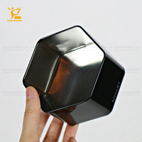 Tin smaker Großhandel Hexagon Uhr Leere Blechdose Oem & Odm Luxus Custom ized Logo Gedruckte Weißblech Uhr Blechdose Geschenk verpackung