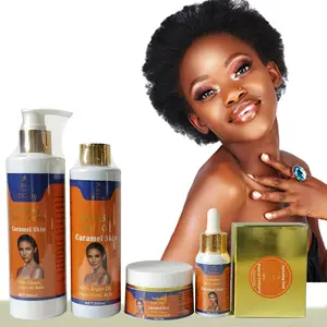 OEM Organic Rejuvenating Body Lotion Set Facial Anti Aging Moisturizing Korean Skincare Products For caramel skin