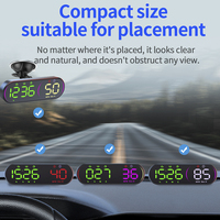 Velocímetro GPS HUD LED de Pantalla Ancha WiiYii G26 2026 con Brújula, Reloj, USB, Monitor de Velocidad MPH/KMH para Autos de Gasolina