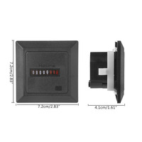 HM-1R 0.999999.59 100-240VAC LCD Digital Hour Meter Penghitung Listrik dengan Fungsi Reset