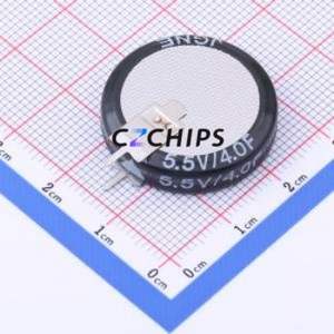 ตัวเก็บประจุแบบซุปเปอร์คาปาซิเตอร์ HESC5R5405Z-V แบบ Through Hole (THT) ความจุ 4F -20%~+80% แรงดัน 5.5V ความต้านทาน 16 โอห์ม ที่ความถี่ 1kHz - Product Image 1