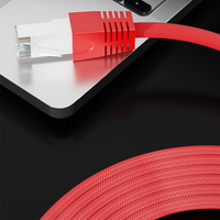 Kabel Ethernet Cat8 Premium SFTP SSTP Terproteksi Bersertifikasi CE Konduktor Tembaga Murni untuk Data Kecepatan Tinggi 40Gbps 2000MHz