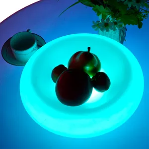 Colorful RGB Fruit Plate Plastic Champagne Ice Bucket Led Plastic Fruit Tray For Bar KTV